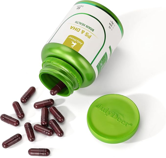 2 Bottles Magnesium L-threonate -100mg, DHA-100mg, Phosphatidylserine-40mg, Magnesium Complex Supplements for The Elderly Kids Brain Health and Cognitive Support Improve Brain - 120 Capsules