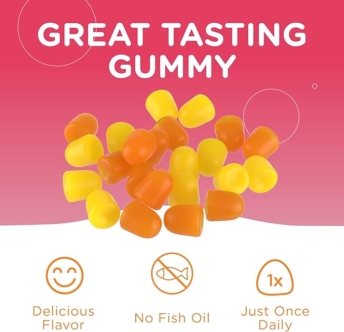 Zahler - Chapter One Omega 3 Gummies for Kids with No Fish Oil (60 Count) - Kosher Omega 3 6 9 Fatty Acids, EPA, DHA - Easy to Take Omega 3 Supplement for Healthy Growth, Development & Brain Function