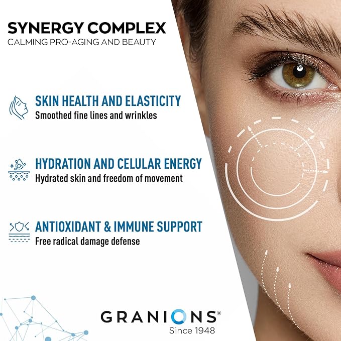 Collagen Complex Supplement – 750mg Hydrolyzed Marine Collagen Peptides, 200mg Hyaluronic Acid, Coenzyme Q10 CoQ10, Eternal Flower Hydration, Age Defense Supplements - 60 Foil Sealed Tablets