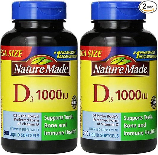 Nature Made® Vitamin D3 1000 IU, 600 Softgels