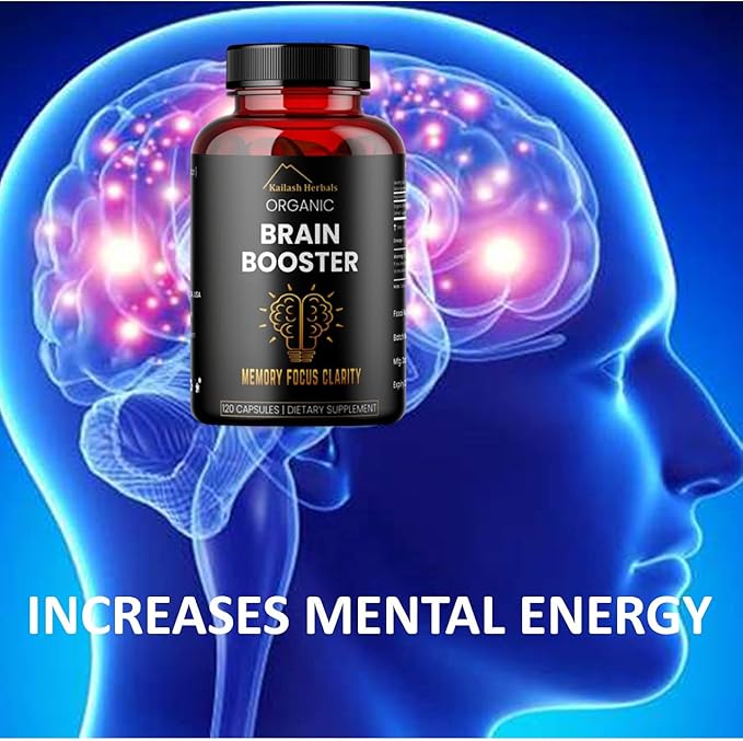Bacopa, Organic Brain Booster, Nootropic Brain Supplement, Bacopa Monnieri/Brahmi, for Mental Sharpness, Focus, Memory, and Cognitive Wellness, 120 Capsules 500mg, 2 Month Supply