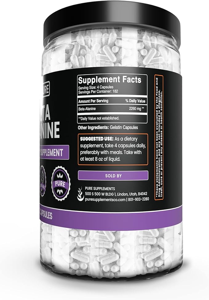 PURE ORIGINAL INGREDIENTS Ceylon Cinnamon and Beta Alanine Capsules Bundle (730 Capsules Each) No Magnesium or Rice Fillers, Lab Verified
