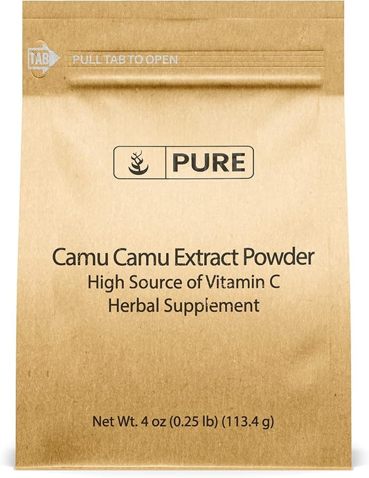 PURE ORIGINAL INGREDIENTS Camu Camu (4oz) Vitamin C, Brazilian Superfood, Lab-Verified, Non-GMO