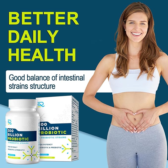 300 Billion CFU Probiotic High Potency, Daily Probiotic Supplement for Women and Men
