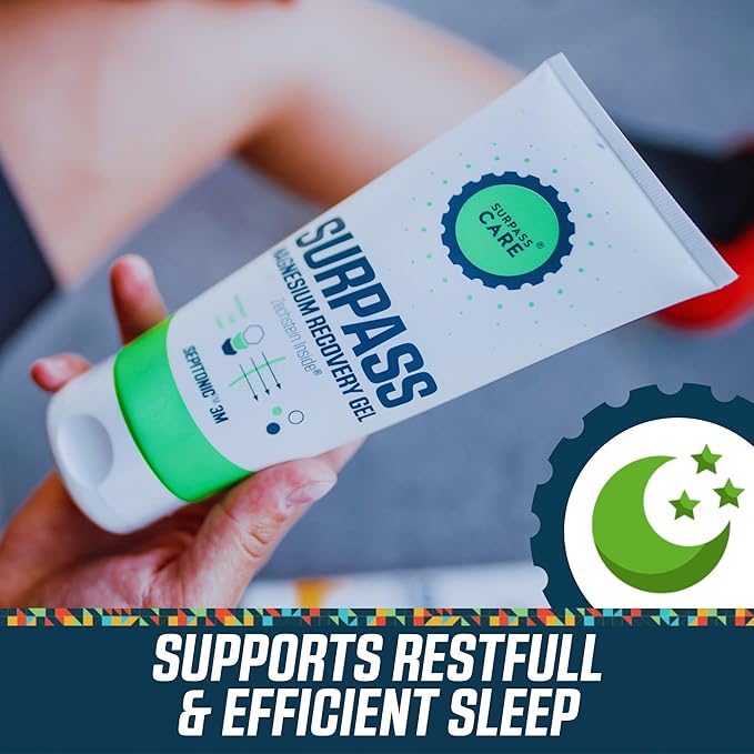 Surpass Professional Magnesium Menthol Gel for Athletes | Muscle Cooling Effect | Boosts Post-Activity Recovery & Performance | Helps Prevent Cramps | High-Absorption Topical Magnesium (6.76oz)