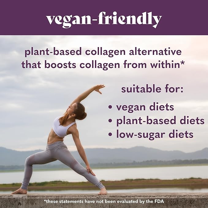 Vanilla Beauty Vegan Collagen Booster Creamer: Plant Based Collagen Support Smoothie Drink Vegan Creamy Blend | Vanilla Flavor | 1 Bag - 25 Servings per Bag