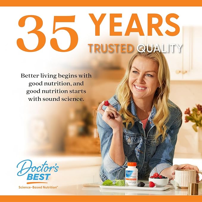 Doctor's Best High Absorption COQ10, Heart & Energy Support, USP Verified, Naturally Fermented CoQ10, Non-GMO Gluten Free, Soy Free, Vegetarian 60 Veggie Softgels