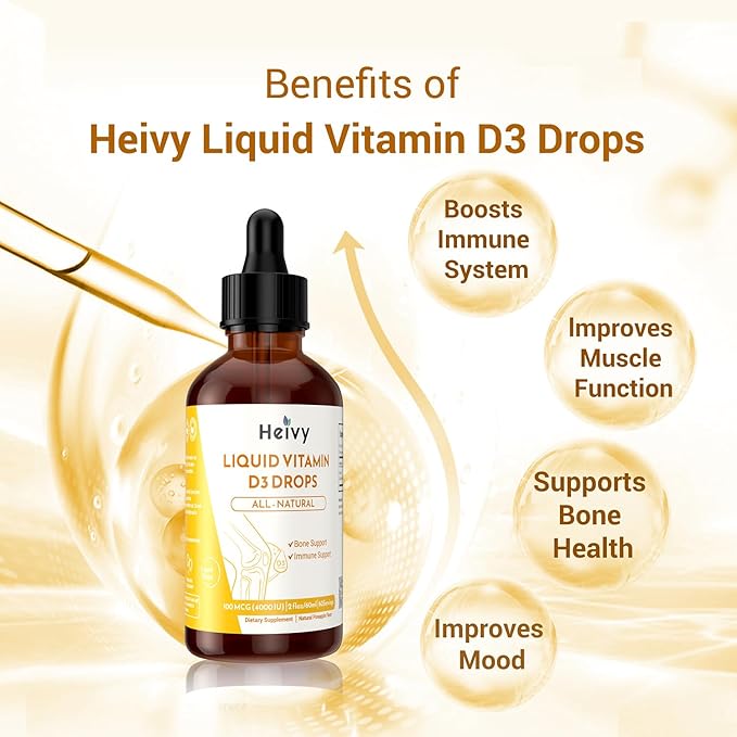 Liquid Vitamin D3 4000 IU (100 mcg), Liquid Vitamin D Supplement, Support Bone & Muscle Health, Pineapple Flavor Vegan VIT D3 Drops, 60 Servings 2 fl oz (60ml)