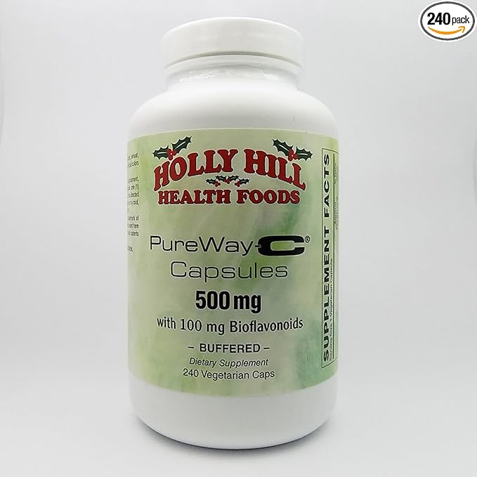 PureWay-C 500 MG with 100 MG Bioflavonoids, Buffered, 240 Vegetarian Capsules (8 Month supply)
