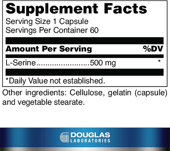 Douglas Laboratories L-Serine | Amino Acid Supplement for Heart and Brain Health and Muscle Building* | 60 Capsules