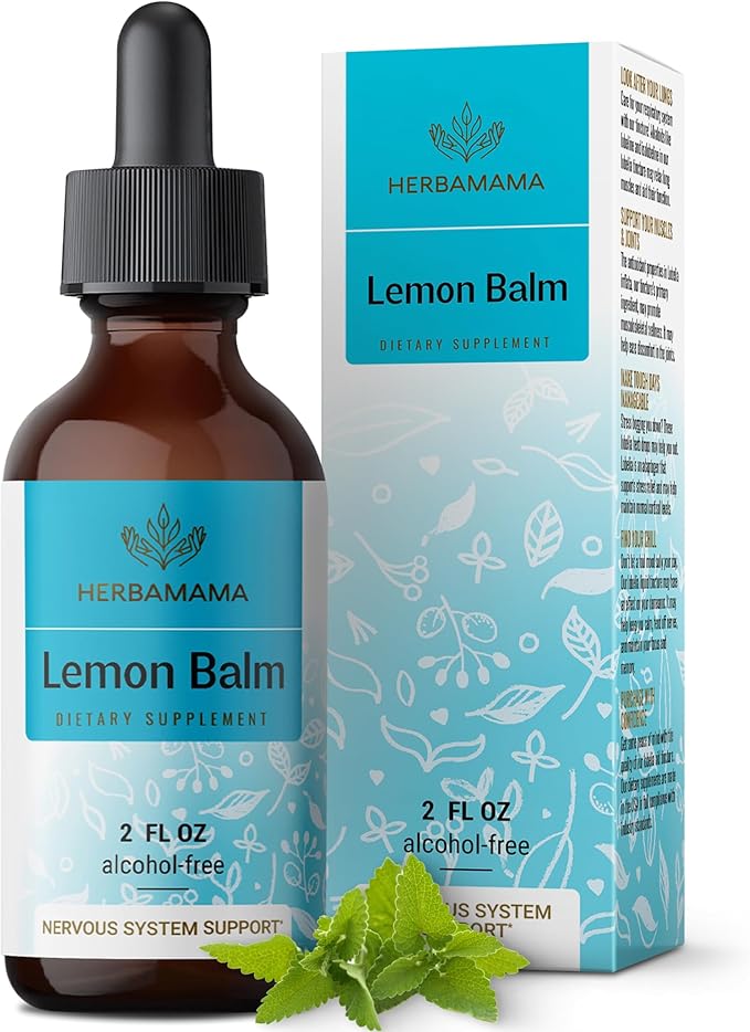 Herbamama Liquid Drops Kit - Bundle of Cat's Claw Extract 2 fl oz and Lemon Balm Tincture 2 fl oz - Vegan Herbal Supplement Liquid Extract - Non GMO, Sugar & Alcohol-Free - 2 Pack