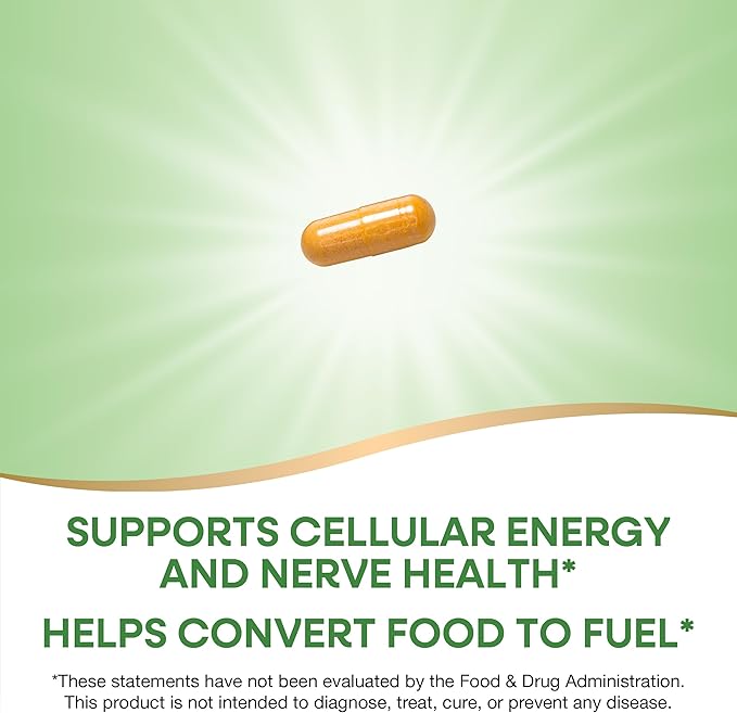 Nature's Way B-100 Complex, Supports Cellular Energy and Nerve- Health*, 8 B-Vitamins, 60 Capsules (Packaging May Vary)