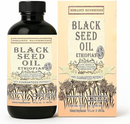 Ethiopian Black Seed Oil 16oz – Extra Strength 3x Thymoquinone – 100% Pure Cold-Pressed Nigella Sativa – Immune, Joint, Hair and Skin Support