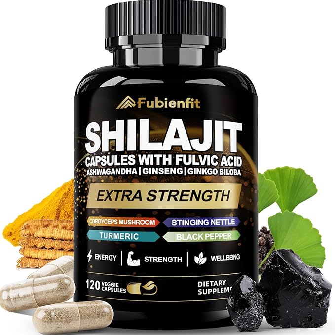 Shilajit for Men | Shilajit Supplement Capsules | 85+ Trace Minerals & Fulvic Acid | Energy & Immunity | Increases Testicular Capacity | for Men, Enhances Sexual Performance, 120 Capsules