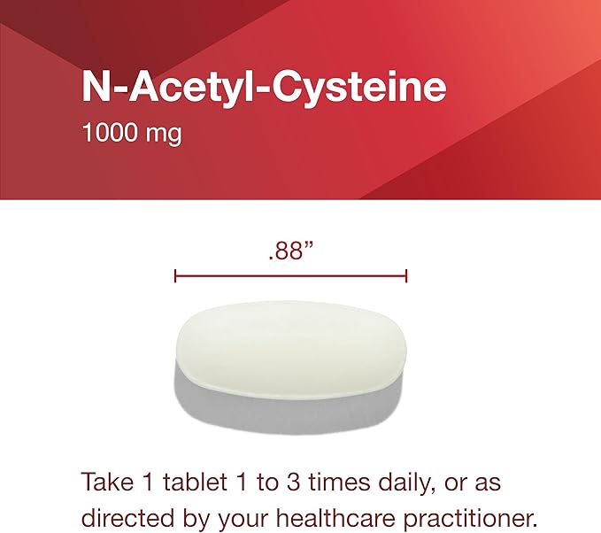PROTOCOL FOR LIFE BALANCE NAC N-Acetyl Cysteine 1000mg - Glutathione Production & Respiratory Function - 120 Tabs