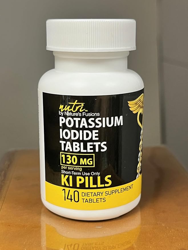 Nature's Fusions Potassium Iodide Tablets 130 mg (140 Tablets) EXP 10/2032 - Ki Pill - YODO Naciente