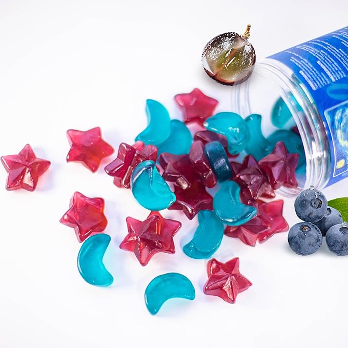 Hemp Gummies - High Potency for AdultsNatural Tasty Fruit Flavors Vitamins, Omega 3 for Deep Bedtimes, Focus, Unwind, Made in USA