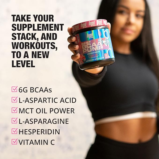 BPI Sports Best BCAA Pump - BCAA Powder Intra Workout Sports Drink with Branched Chain Amino Acids for Hydration & Recovery, for Men & Women - Candy Land - 25 Servings