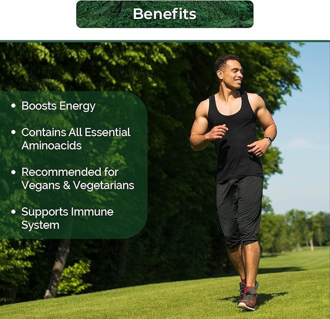 USDA Organic Spirulina Capsules - 100% Pure Vegan Supplement, Non-GMO, Gluten-Free, Chemical-Free, (720)