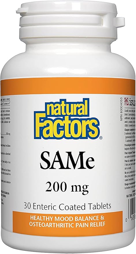 Natural Factors - Same 200mg, Joint & Mood Support, 30 Enteric Coated Tablets