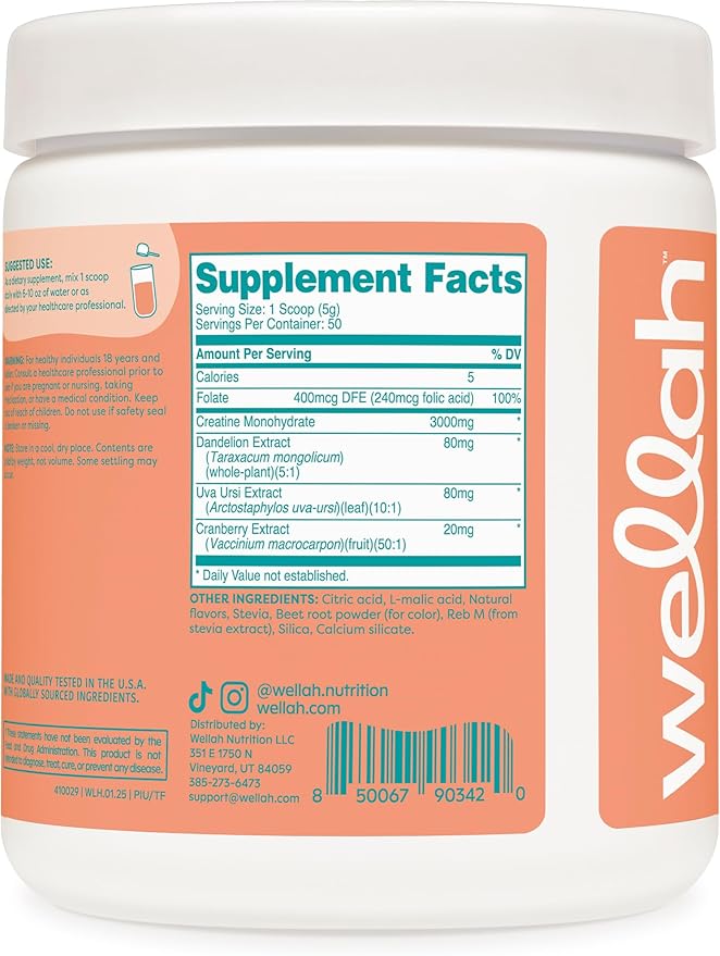 Pump-It-Up Creatine (50 Servings, Tropical Punch) - Creatine Monohydrate with Dandelion, Uva Ursi, & Cranberry Extract