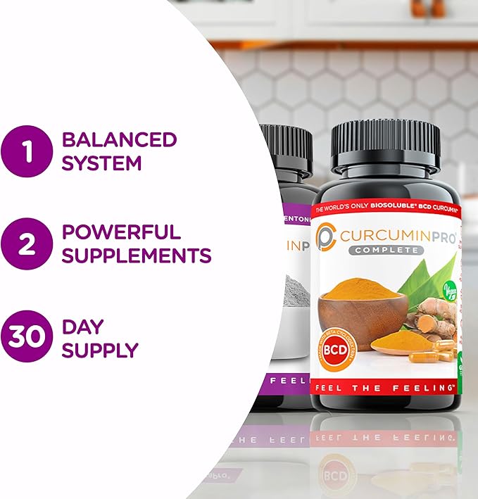 curcuminpro Gut Renew Bundle | Gut Health and Digestion Support | Immune Supoprt Capsules | World's Only BioSoluble Vegan Organic Turmeric Curcumin | 1 Month Supply