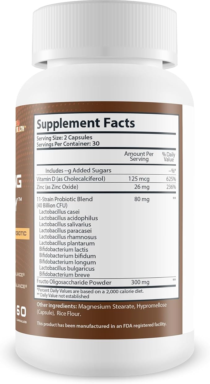 Pro Gut-Lung Therapy - Probiotic Mood Support - Defense + Recovery Probiotic - Support Balanced Mood - Support Gut Probiotic Balance - Support Lung Probiotic Balance - Overall Health Support