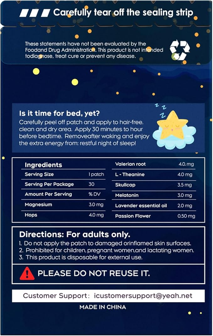 Sleep Patches for Adults Extra Strength, Sleep Patches, Upgraded Deep 42 Pack, Easy-to-Apply Sleep Patch with Valerian & Melatonin, Quick Acting Ingredients, for Men and Women, That Last All Night