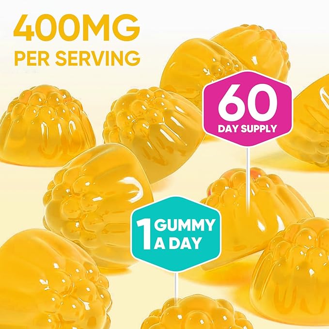 Venture Pal 60 Day Supply Magnesium Glycinate Gummies with Ashwagandha for Adults and Kids, L-Theanine, CoQ10, Sugar Free Magnesium Supplement 400mg for Calm Mood & Sleep, Gluten-Free & Vegan