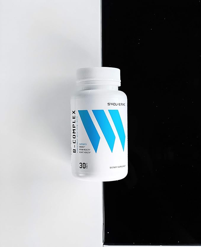 Swolverine B-Vitamin Complex | B-Complex Including B12, B1, B2, B3, B5, B6, B7, B9, Folic Acid, Choline, Inositol, and Biotin, Supports Stress, Energy and Healthy Immune System - (30 Servings)
