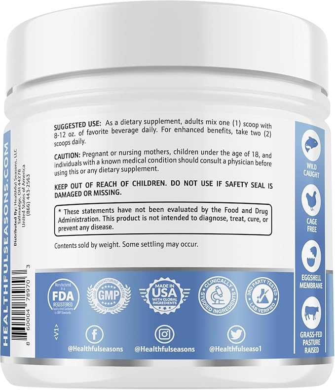 Multi Collagen Belly Burn: Hydrolyzed Peptides Powder with Hyaluronic Acid and Vitamin C + L-Carnitine and Glucomannan - Unflavored