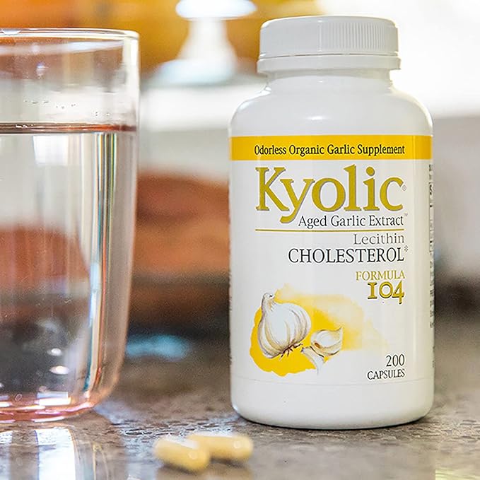 Kyolic Aged Garlic Extract Cholesterol Formula 104-100 Capsules