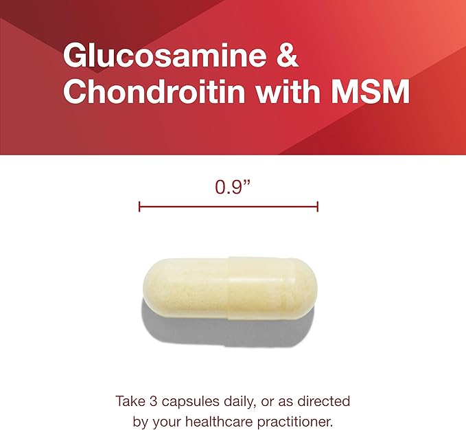 Protocol Glucosamine & Chondroitin with MSM - Joint Support* - Chondroitin MSM Supplement - Non-GMO & Dairy Free - 90 Veg Caps