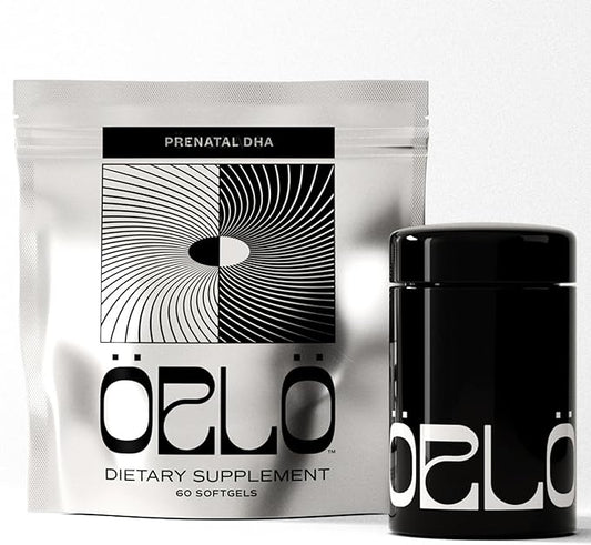 Orlo PRENATAL DHA - Prenatal DHA Omega 3 Supplement - Triple Strength Omega3s - Vegan DHA & EPA Algae Omega-3 Oil - Supports Brain Development During Pregnancy & Lactation (60 Mini Softgels Kit)