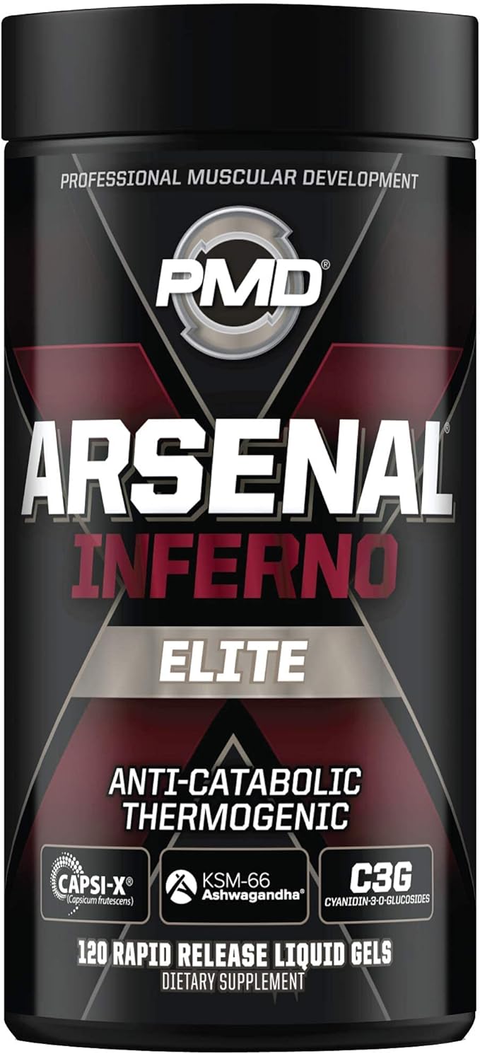 PMD Sports Arsenal X Inferno Superior Fast-Acting Liquid Gel Thermogenic Fat Burner (120 Liquid Gels) Sports BCAA for Recovery and Performance- Fun on The Beach (30 Servings)