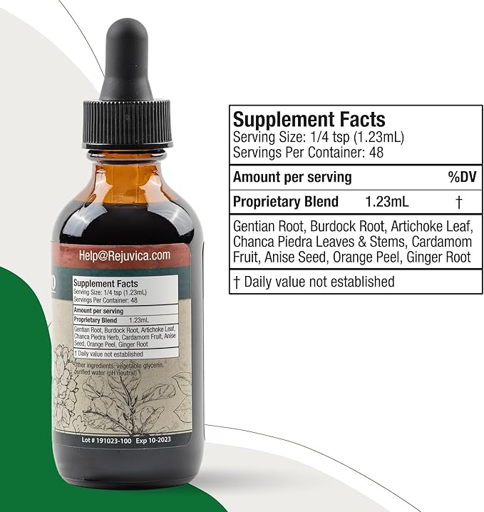 Rejuvica Health DigestaPro - Advanced Digestive Bitters Supplement - Liquid Delivery for Better Absorption - Gentian, Artichoke, Burdock, Chanca Piedra, Ginger & More!