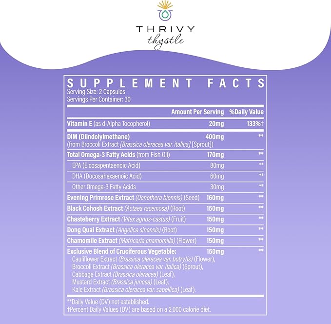 Liposomal DIM Supplement - 1500 mg Women DIM Supplement - Estrogen Supplements Contain Vitamin E, Evening Primrose, Black Cohosh, Omega-3 Fatty Acids, Suitable for Vegetarians