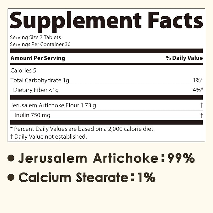 NAFFY KIKUIMO Jerusalem Artichoke Supplement -Inulin, Dietary Fiber, Organic, Made in Japan, 210 Tablets