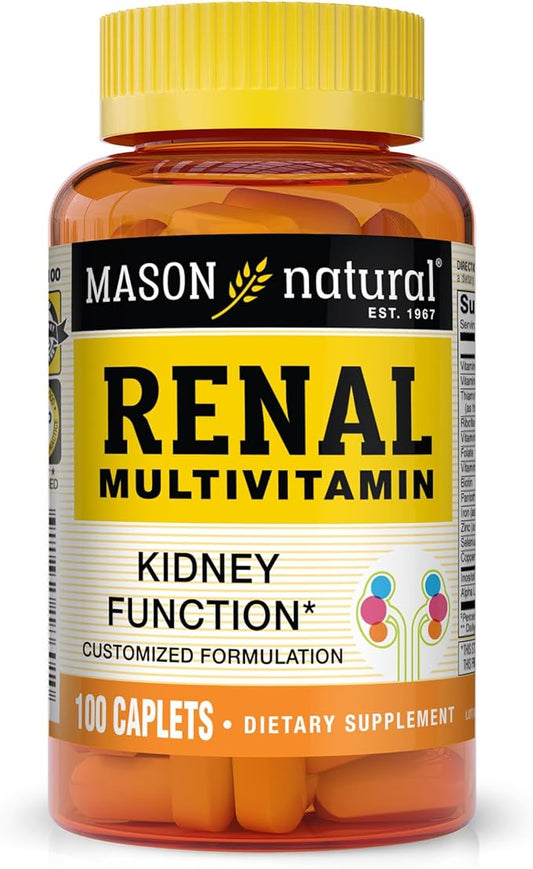 MASON NATURAL Renal MultiVitamin - Suitable for Vegetarians, 100 Caplets