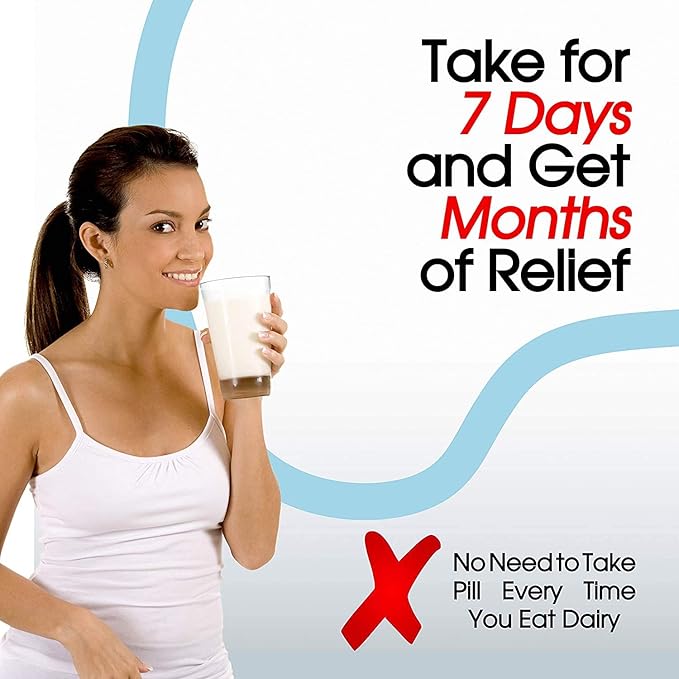 Probiotic for Lactose Intolerance. 7 Day Supply Provides Months of Relief - Helps Digest Lactose in Dairy - Lactase Producing Probiotic - 21 Caps