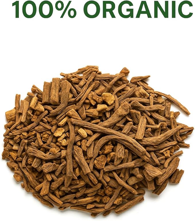 Organic Dried Valerian Root (Valeriana Officinalis) - 1 lb Bulk Pack - Premium Quality Natural- Non-GMO, No Fillers, Vegan, Kosher - Ideal for Teas, Tinctures, and Capsules
