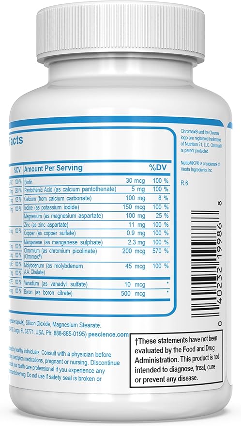 PEScience TruMulti Men's, Multivitamin with Premium Quality Vitamin C, D, Zinc for Immune Support, 90 Capsules