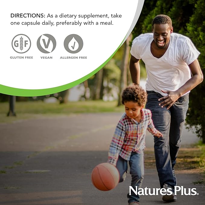 NaturesPlus Super B-50 Balanced B-Complex - 180 Capsules - Vegan, Gluten Free - 180 Servings