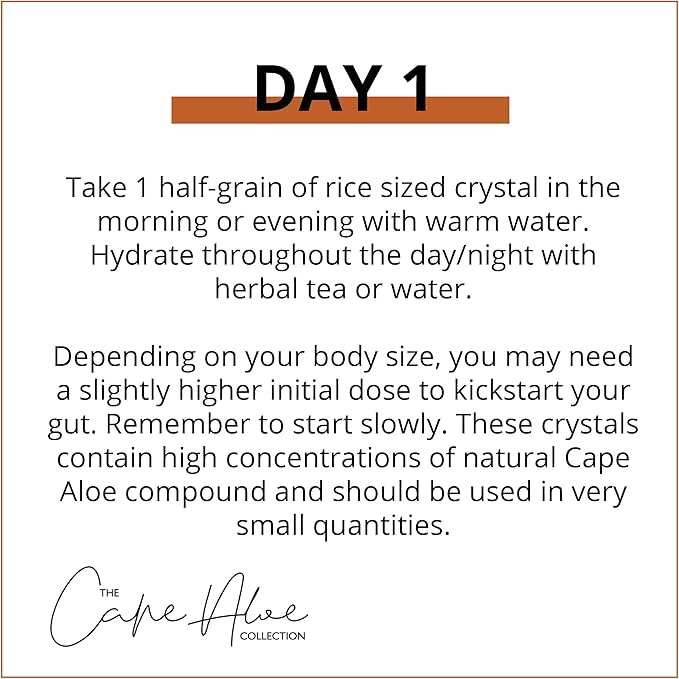 Cape Aloe Ferox Bitter Crystals | Powerful 3-Day Cleanse | Natural Laxative & Gut Health Supplement | Helps with Bloating, Gas, Constipation