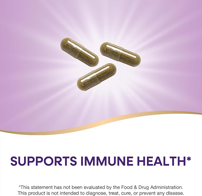 Nature's Way Echinacea Purpurea Herb, Immune Support*, 1,200 mg per 3- Capsule Serving, Non-GMO Project Verified, Vegan, 180 Capsules
