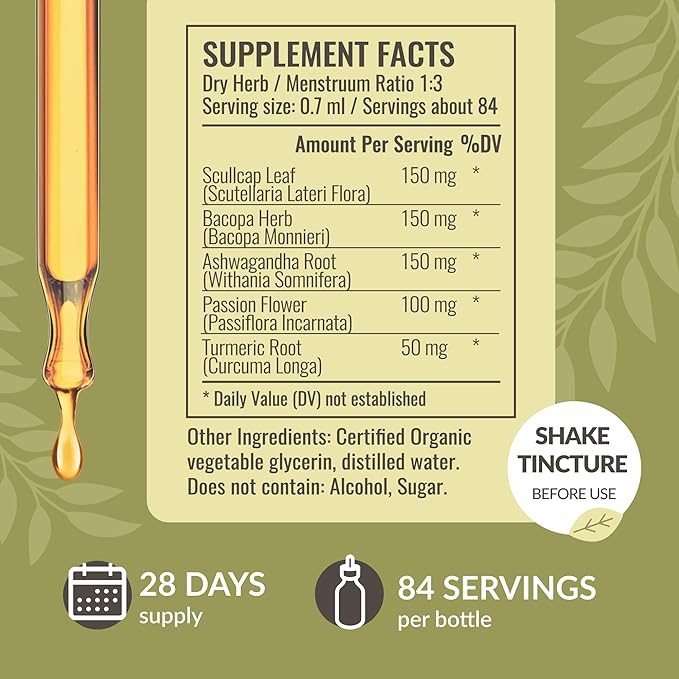 HERBAMAMA Nerve Support and Rhodiola Kit - Bundle of Nerve Support Liquid Complex 2 fl oz & Rhodiola Rosea Capsules - Vegan, Non-GMO, Sugar & Alcohol-Free, 2 Pack