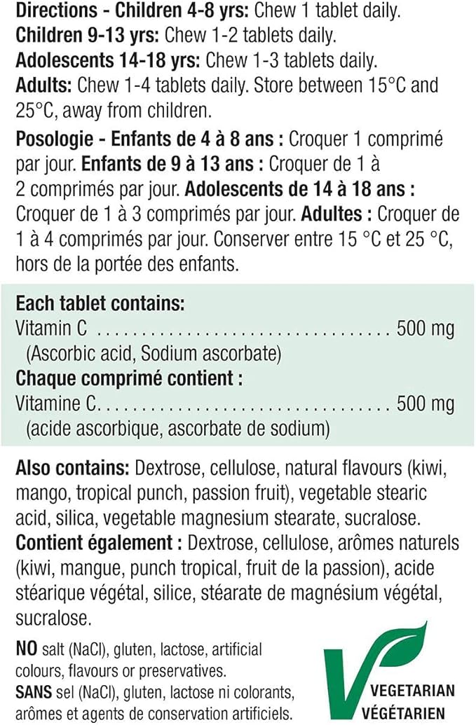 Jamieson Vitamin C Tropical Fruit 500mg 120 Tablets