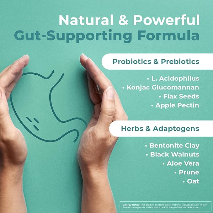GutOptim Probiotic & Prebiotic Capsules | Pre and Probiotics for Synbiotic Gut Health & Bloating Relief for Women & Men | Enzyme with Probiotics for Digestive Health | Non-GMO, 60 Ct, 3 Month Supply