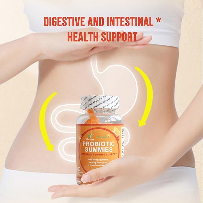 Vaginal Probiotic Gummies, 1 Billion CFU Women's Vaginal and Intestinal Health Supplement with Prebiotics & Digestive Enzymes, Orange Flavor, 60 Count