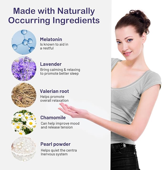 Sleep Patches 60pcs with Melatonin, Lavender and Chamomile, Extra Strength, Overnight Application
